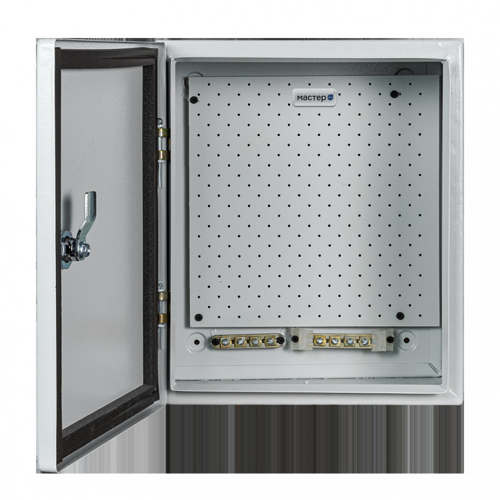 Шкаф с монтажной панелью (ЩМП) IP54, 290х390х190 мм МАСТЕР-2У Mastermann Шкаф с монтажной панелью (ЩМП) IP54, 290х390х190 мм МАСТЕР-2У Mastermann