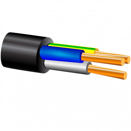 Кабель силовой ВВГнг(А) 3х2.5ок (N, PE) - 0.66