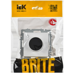 BRITE Термостат электронный с индикацией ТС10-1-БрАБ арктический белый IEK