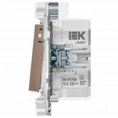 SKANDY Кнопка звонка с индикацией для отелей 10А SK-V17Sa песочный IEK