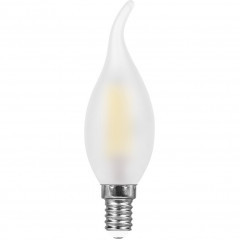 Лампа светодиодная LED 11вт Е14 белый матовая свеча на ветру FILAMENT