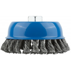 Кордщетка, тип ''чашка'', гайка М14, стальная витая проволока 125 мм