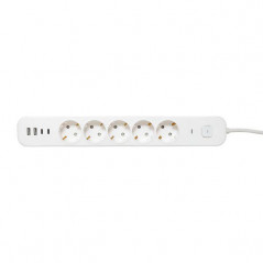 Удлинитель LUX 5 гнезд 2USB 2,4А+2type-C 5 метров 1,5мм2 EKF