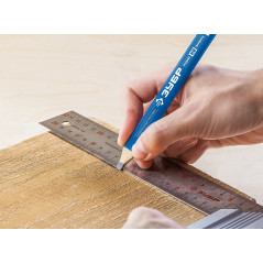 Карандаш строительный плотника, HB, 180мм, утолщенный стержень 3*6 мм, КСП, серия Профессионал