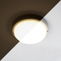 Светильник светодиодный ДБП-12w с акустическим датчиком 4000К 900Лм IP65 с дежурным режимом круглый