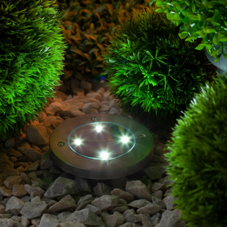 Садовый светильник на солнечной батарее, сталь, пластик 13 см ERAST040-08 Садовый светильник на солнечной батарее, сталь, пластик 13 см ERAST040-08