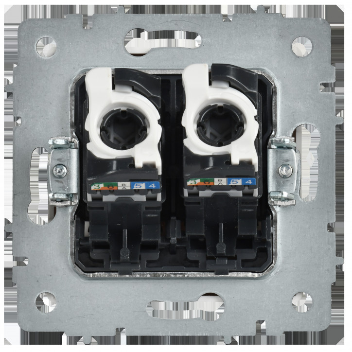 BRITE Розетка компьютерная двойная кат.5E RJ45 РК10-2-БрАБ арктический белый IEK BRITE Розетка компьютерная двойная кат.5E RJ45 РК10-2-БрАБ арктический белый IEK