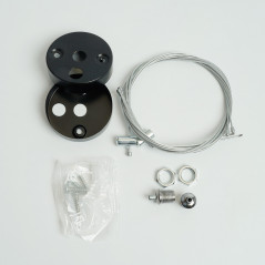 Светильник светодиодный ДПО-42вт 4000К 3360Лм линейный рассеиватель матовый в стальном корпусе черный Feron.ONE