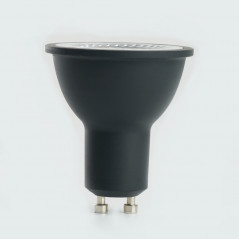 Лампа светодиодная LED 7вт 230в GU10 теплый с линзой 110 гр. черный корпус Feron PRO