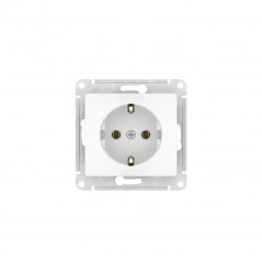 GLOSSA РОЗЕТКА с заземлением, 16А, быстрозажимные клеммы, БЕЛЫЙ