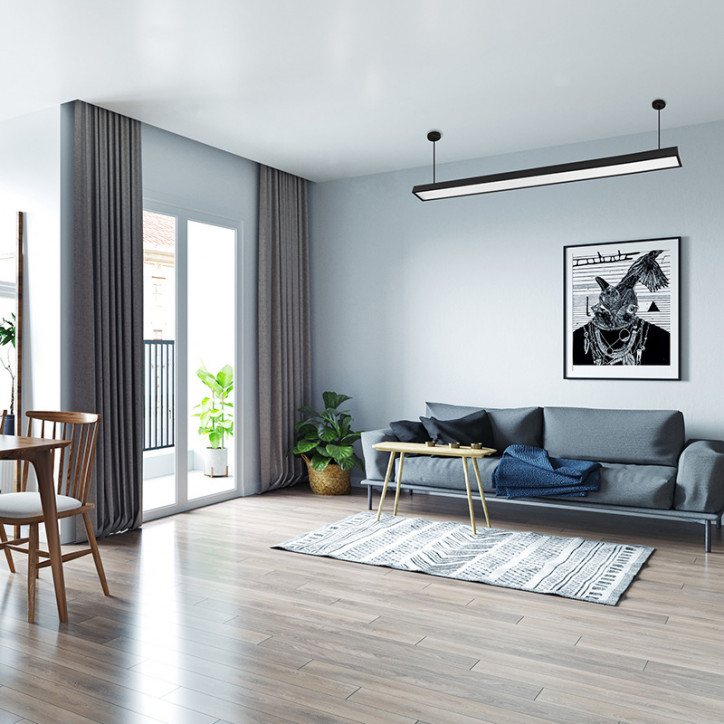 Светильник светодиодный ДПО-24вт 4000K 1950Лм IP40 черный Светильник светодиодный ДПО-24вт 4000K 1950Лм IP40 черный