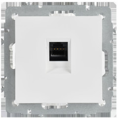 BRITE Розетка компьютерная RJ45 кат.5E РК10-БрАБ арктический белый IEK