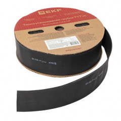 Трубка термоусаживаемая ТУТ нг 50/25 черная рулон PROxima