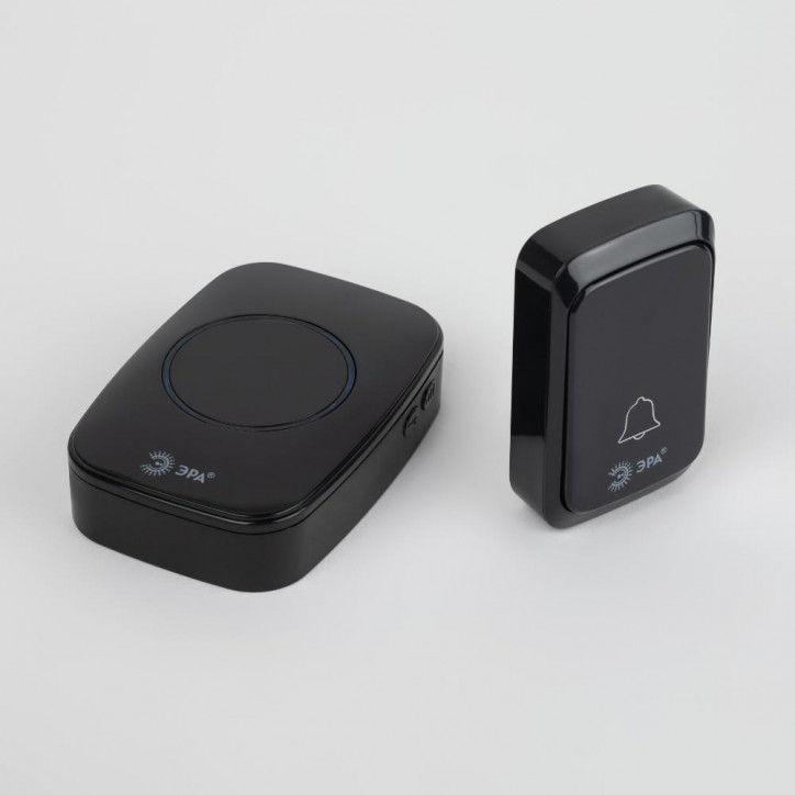 Звонок дверной беспроводной на батарейках 38 мелодий 180м IP20 с регулятором громкости и световой индикацией черный 3АА/А23 C88 Звонок дверной беспроводной на батарейках 38 мелодий 180м IP20 с регулятором громкости и световой индикацией черный 3АА/А23 C88