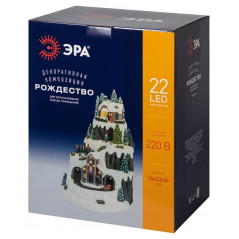 Новогодняя декоративная композиция Рождество, музыка, теплый белый свет, 3*АА, 25*23*34 см EFIS-S07