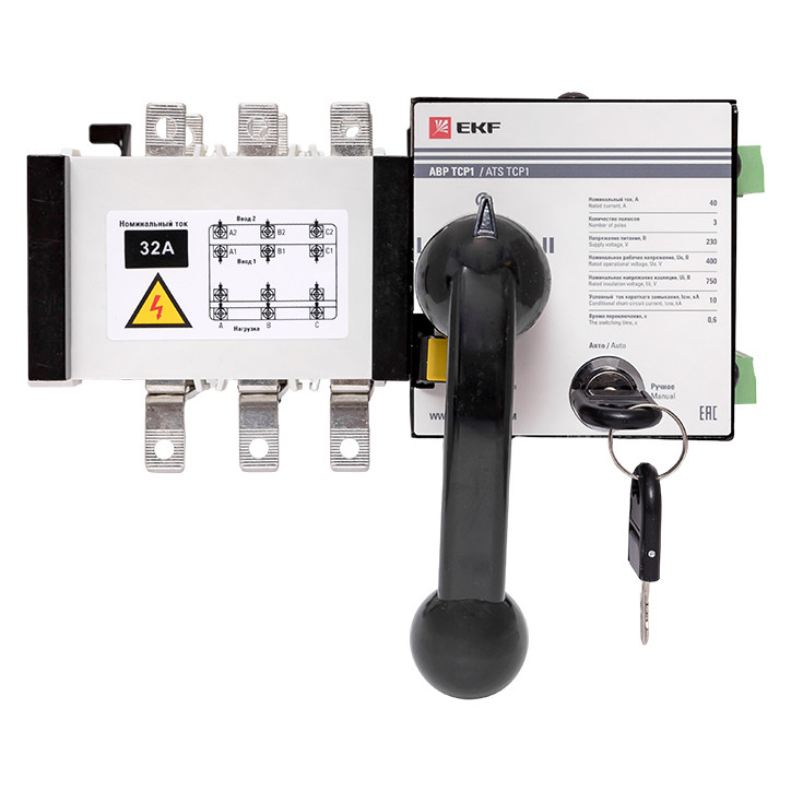 Устройство автоматического ввода резерва АВР ТСP1 32A 3р 230В