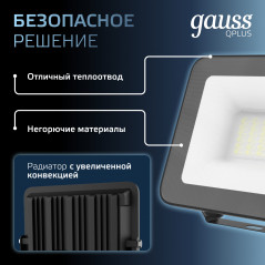 Прожектор светодиодный ДО 30 Вт 3600 лм 6500К AC 220В IP65 128х28х160мм матрированное закаленное сте