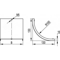 Крышка на угол CS 90 вертикальный внутр. 90° осн.50