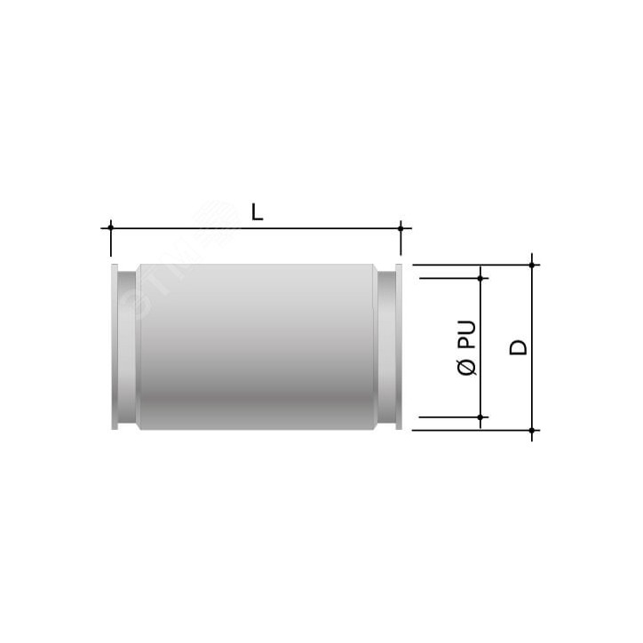 Муфта труба-труба D-25мм IP66/IP67 нержавеющая сталь AISI 316L
