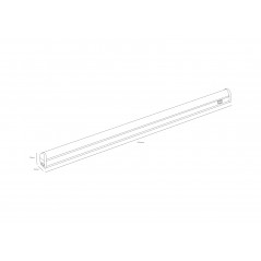 Светильник светодиодный 14W 4000К 1200Лм IP20 линейный 230V