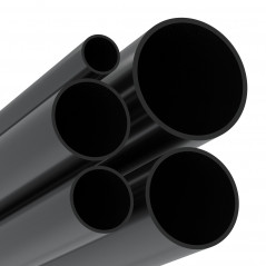 Труба ПВХ жёсткая гладкая д.16мм, лёгкая, 3м, цвет черный