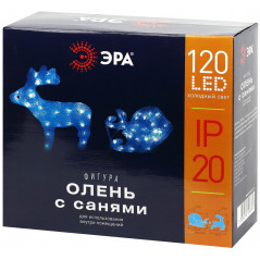 Фигура LED Олень с санями, 220V ENIOF - 11