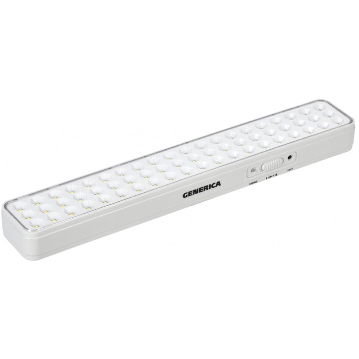 Светильник светодиодный аккумуляторный ДБА 1060 непостоянного действия 60LED 6ч 6Вт GENERICA Светильник светодиодный аккумуляторный ДБА 1060 непостоянного действия 60LED 6ч 6Вт GENERICA