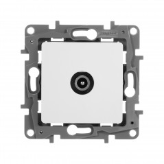 ETIKA Розетка телевизионная TV проходная 15дБ белая