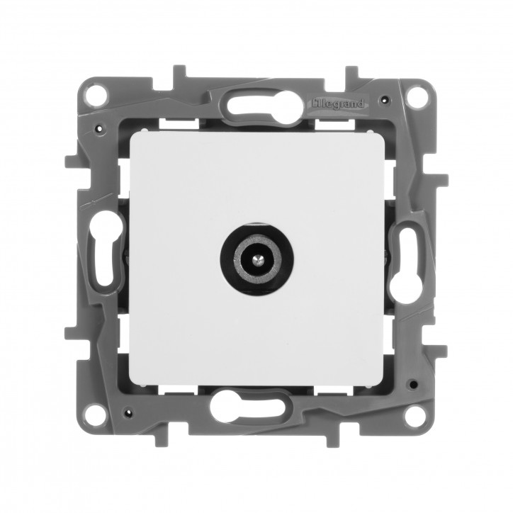 ETIKA Розетка телевизионная TV проходная 15дБ белая ETIKA Розетка телевизионная TV проходная 15дБ белая