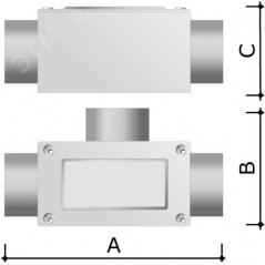 Коробка ответвительная алюминиевая 3 ввода М25х1.5 IP55 118х67х42мм