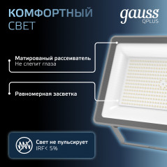 Прожектор светодиодный ДО 150 Вт 15750 лм 6500К AC 220В IP65 250х32х335мм матрированное закаленное с