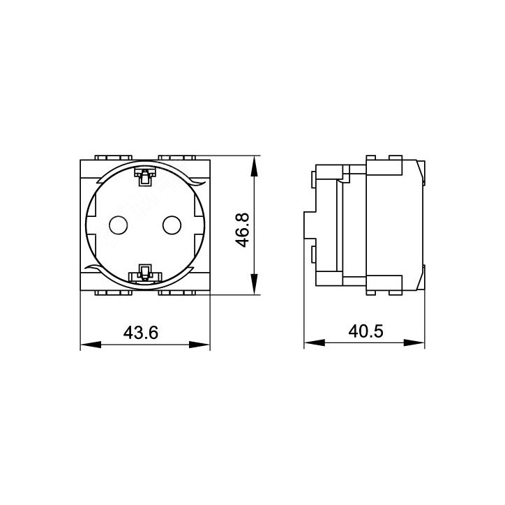 BRAVA Розетка 2 модуля с заземлением со шторками красная (10 шт) BRAVA Розетка 2 модуля с заземлением со шторками красная (10 шт)