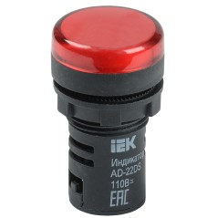 Лампа AD22DS LED матрица 22мм красная 24В AC/DC