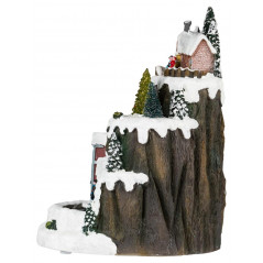 Новогодняя декоративная композиция Рождество, музыка, теплый белый свет, 3*АА, 25*23*34 см EFIS-S07