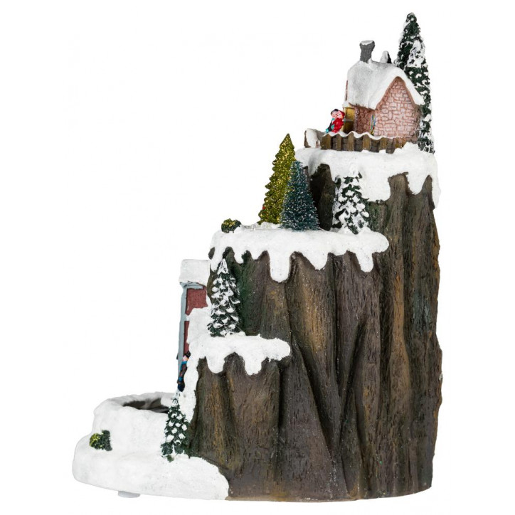 Новогодняя декоративная композиция Рождество, музыка, теплый белый свет, 3*АА, 25*23*34 см EFIS-S07