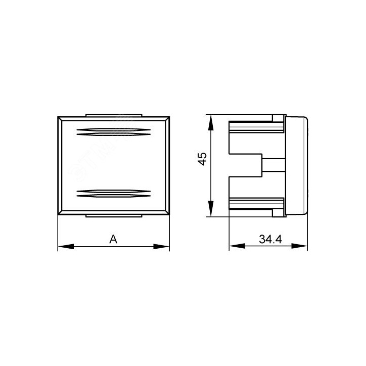 VIVA Выключатель однополюсный 2 модуля белый