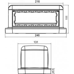 Башенка напольная BUS 12 модулей серая