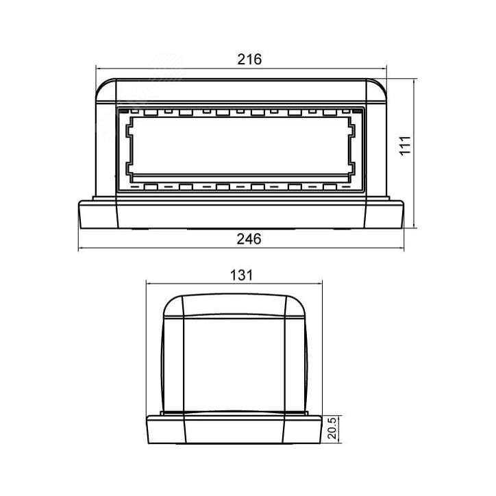 Башенка напольная BUS 12 модулей серая Башенка напольная BUS 12 модулей серая