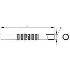 Муфта гибкая труба-труба, IP64, д.25мм