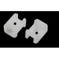 Площадка с монтажным отверстием под хомуты 22х16 мм белая М4 50 штук NO-225-305