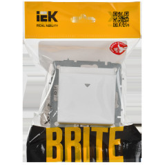 BRITE Выключатель карточный 30А ВС10-1-8-БрАБ арктический белый IEK
