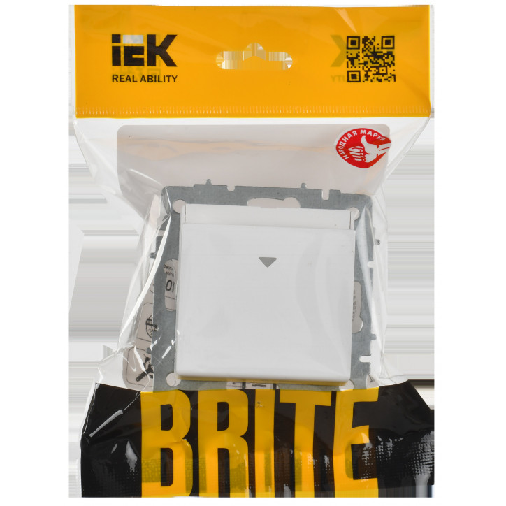 BRITE Выключатель карточный 30А ВС10-1-8-БрАБ арктический белый IEK