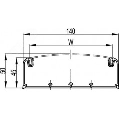 Кабель-канал 140x50 без крышки IN-liner FRONT