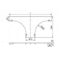 Крышка на ответвитель универсальный с основанием 100, 1,2 мм, в комплекте с крепежными элементами необходимыми для монтажа