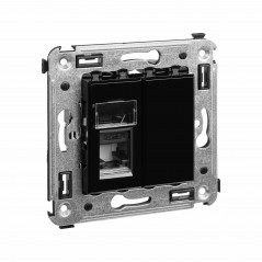 Avanti Розетка RJ-45 в стену, 5e одинарная, ''Черный квадрат''
