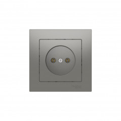 ATLASDESIGN РОЗЕТКА без заземления, 16А, в сборе, быстрозажимные клеммы, СТАЛЬ