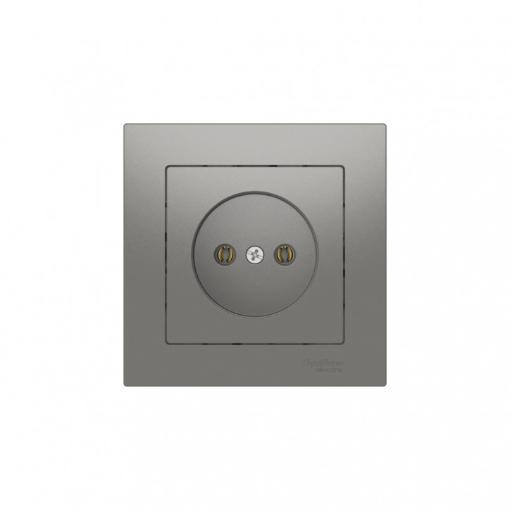 ATLASDESIGN РОЗЕТКА без заземления, 16А, в сборе, быстрозажимные клеммы, СТАЛЬ ATLASDESIGN РОЗЕТКА без заземления, 16А, в сборе, быстрозажимные клеммы, СТАЛЬ