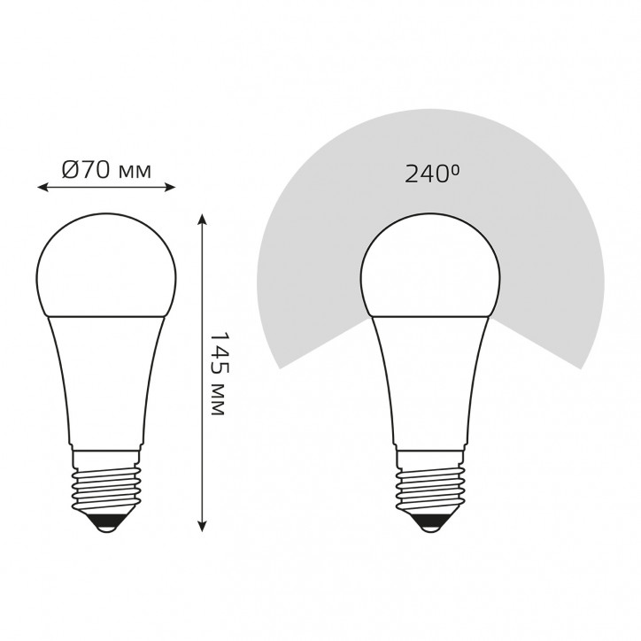 Лампа светодиодная LED 35 Вт 2670 лм 3000К А67 груша теплый E27 AC 220В Elementary Gauss Лампа светодиодная LED 35 Вт 2670 лм 3000К А67 груша теплый E27 AC 220В Elementary Gauss