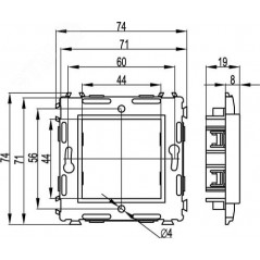 BRAVA Каркас 2 модуля белый IN-Liner FRONT