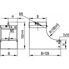 Угол CSSD 90 вертикальный внутренний переходник правосторонний основание 600 H80 крепежные элементы, соединительные пластины